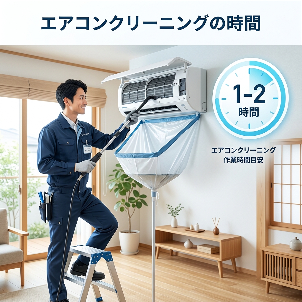 エアコンクリーニングの所要時間ガイド