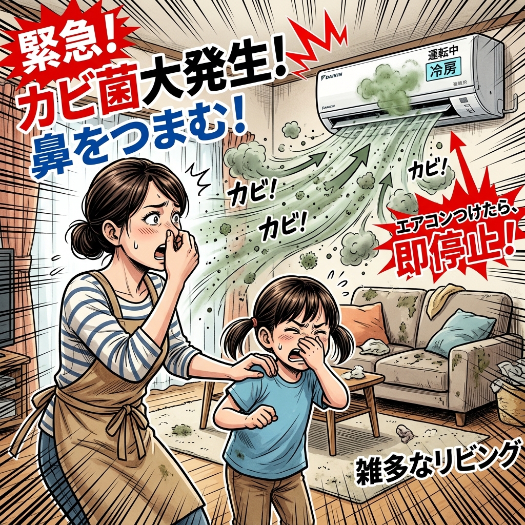 カビ臭に困る家族