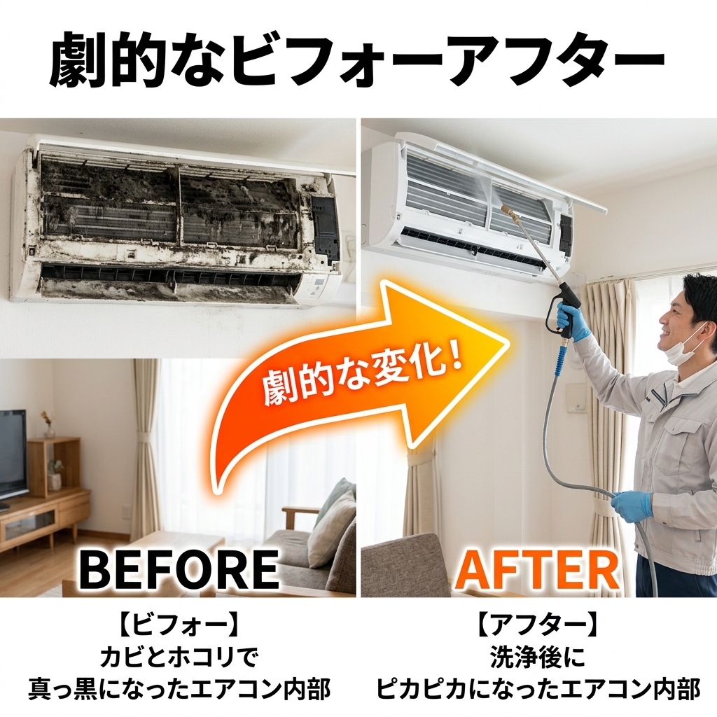 プロのクリーニングビフォーアフター