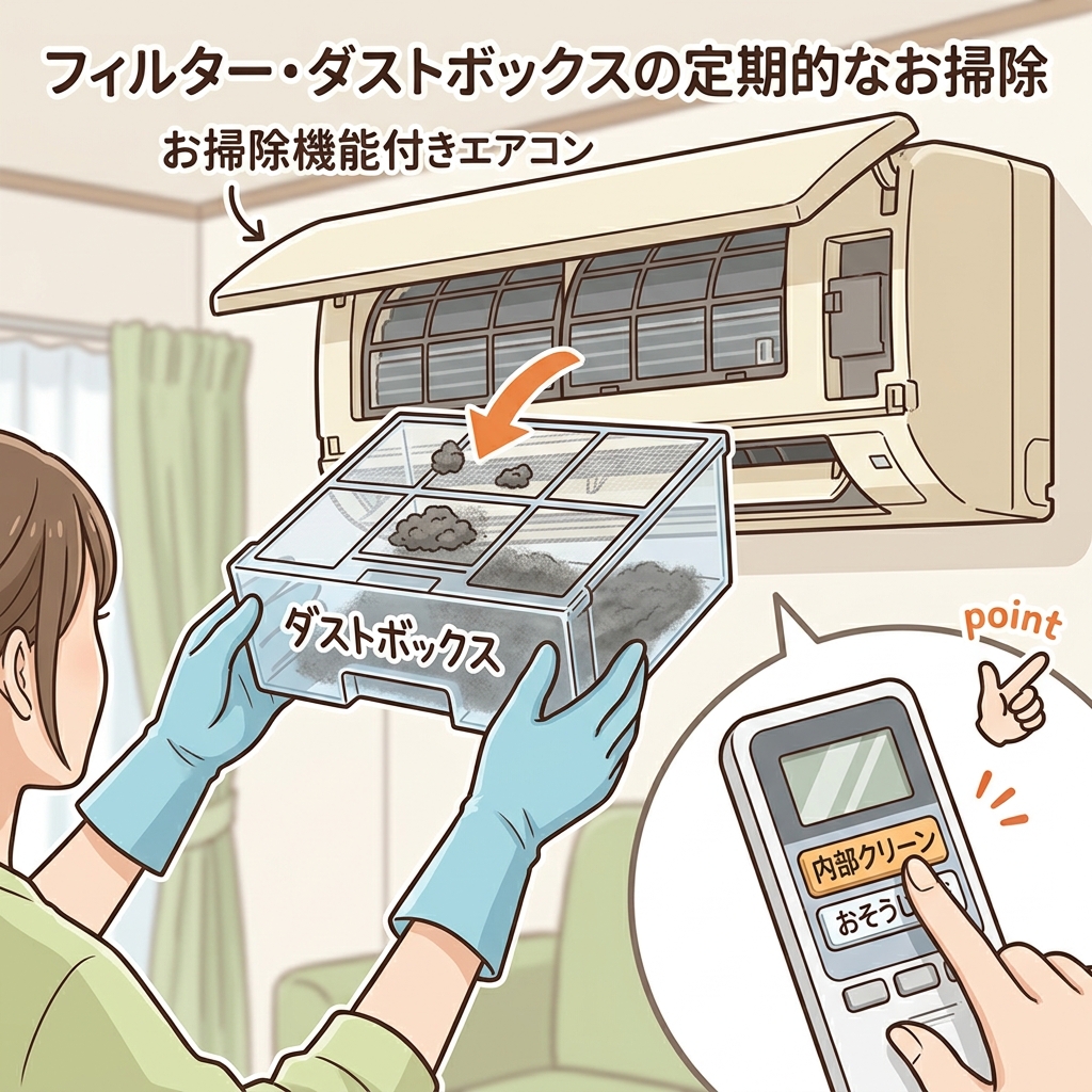 ダストボックスの掃除と内部クリーン