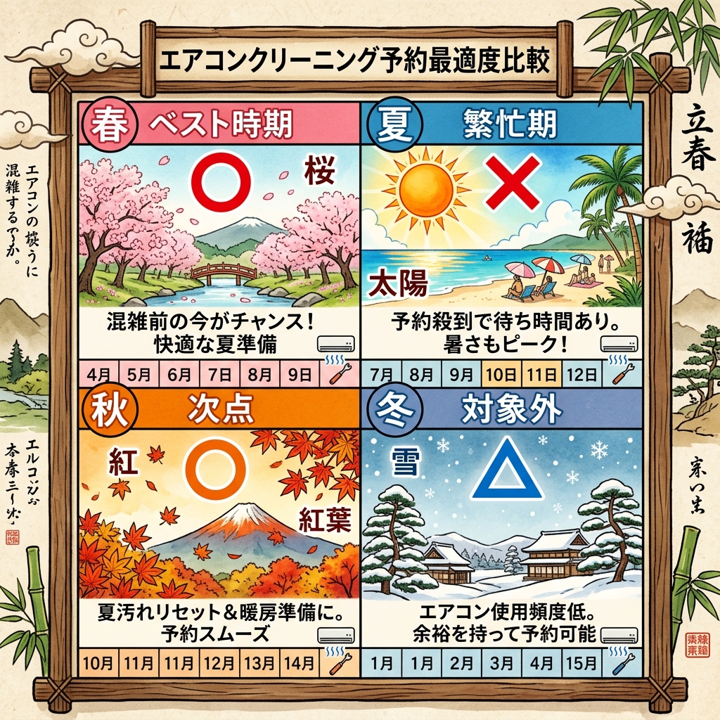 四季別の予約カレンダー