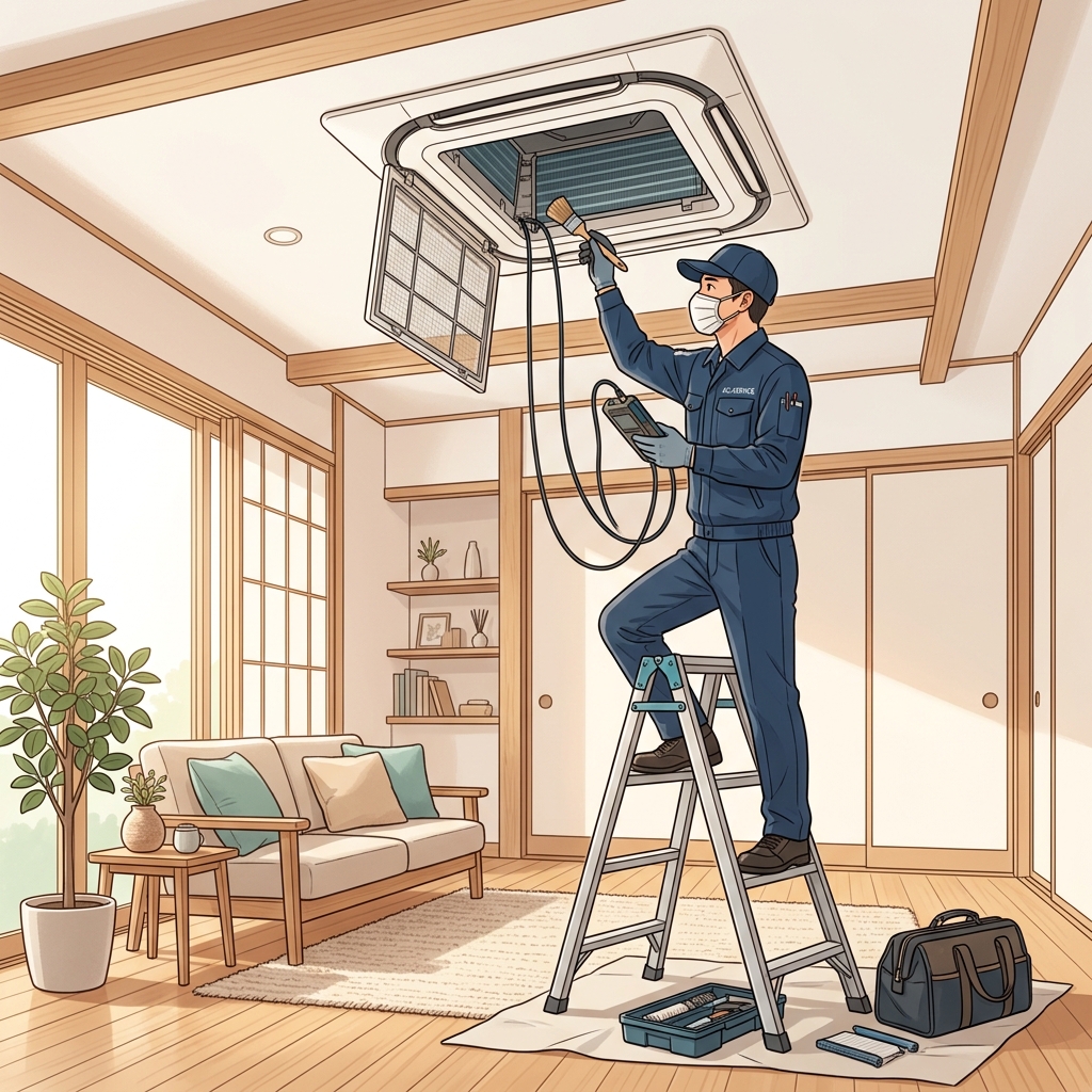 天井埋込型エアコンのクリーニング料金と注意点｜依頼前に知っておくこと