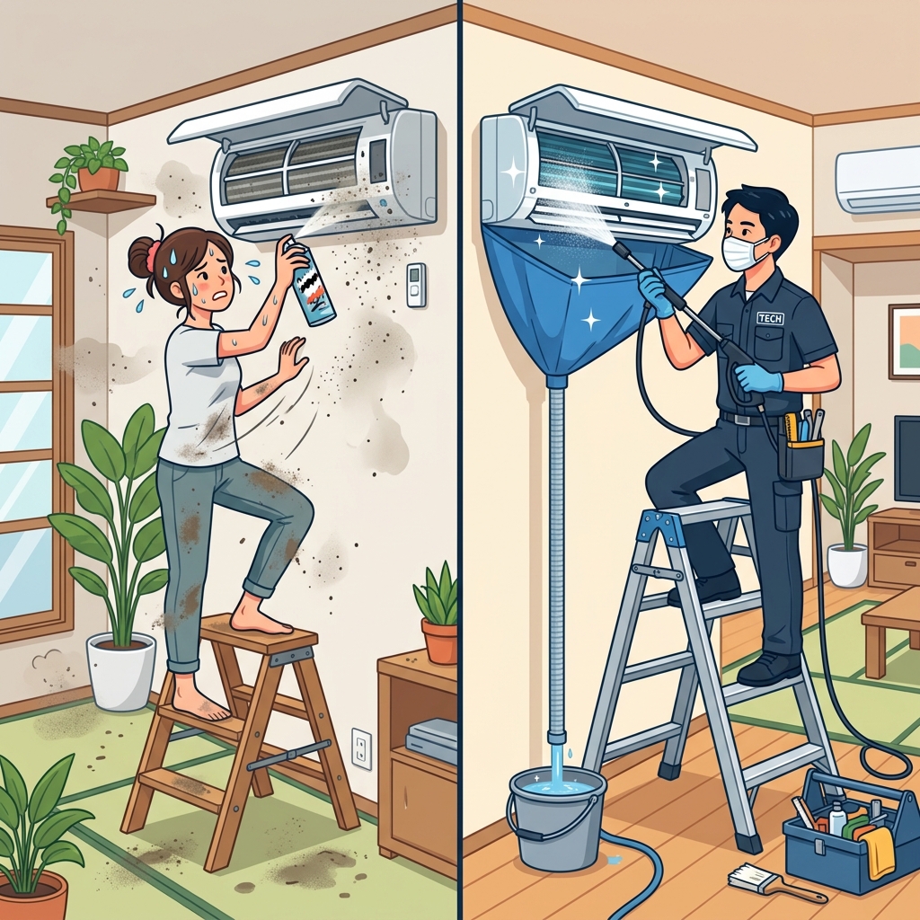 自分で掃除 vs プロに依頼