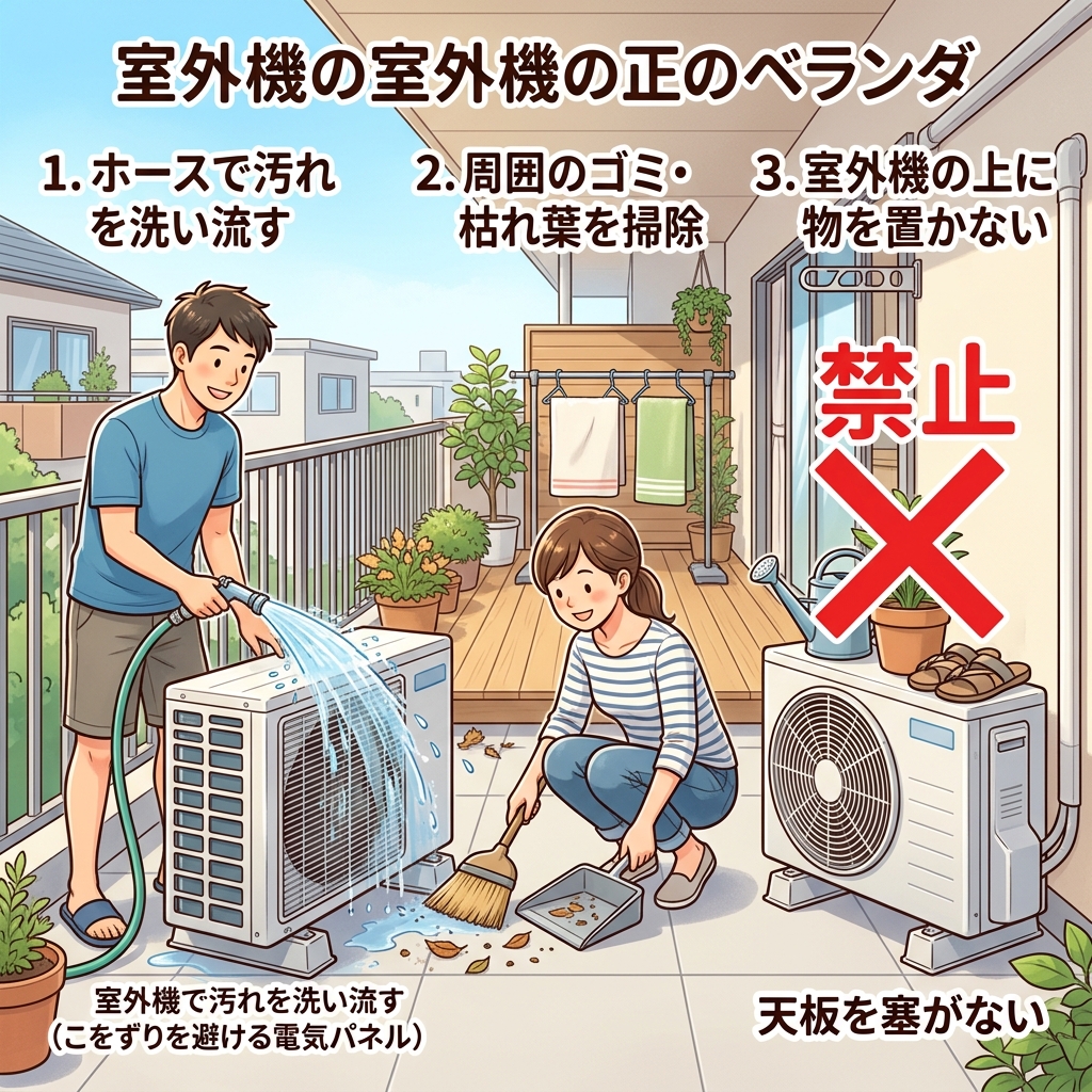 室外機の正しいケア方法
