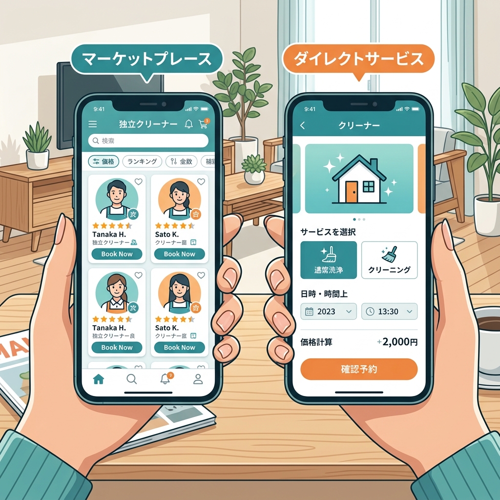 くらしのマーケットとユアマイスターどっちがいい？エアコンクリーニングで比較